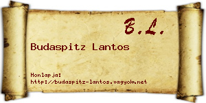 Budaspitz Lantos névjegykártya